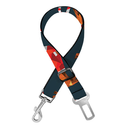 Xmas Dachshund Pattern Print Dog Seat Belt