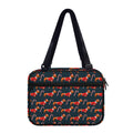 Xmas Dachshund Pattern Print Double Strap Bible Bag