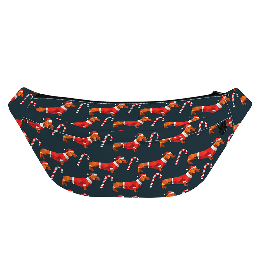 Xmas Dachshund Pattern Print Fanny Pack