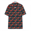 Xmas Dachshund Pattern Print Hawaiian Shirt