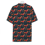 Xmas Dachshund Pattern Print Hawaiian Shirt