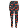 Xmas Dachshund Pattern Print High-Waisted Pocket Leggings