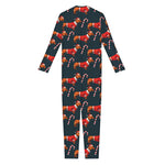 Xmas Dachshund Pattern Print Jumpsuit