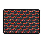 Xmas Dachshund Pattern Print Kitchen Mat