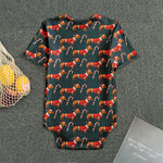 Xmas Dachshund Pattern Print Men's Bodysuit