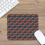 Xmas Dachshund Pattern Print Mouse Pad