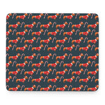 Xmas Dachshund Pattern Print Mouse Pad