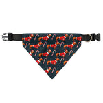 Xmas Dachshund Pattern Print Over The Collar Dog Bandana