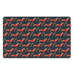 Xmas Dachshund Pattern Print Polyester Doormat