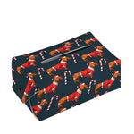 Xmas Dachshund Pattern Print Rectangle Tissue Box Cover