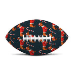 Xmas Dachshund Pattern Print Rugby Ball