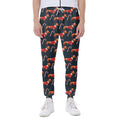 Xmas Dachshund Pattern Print Joggers