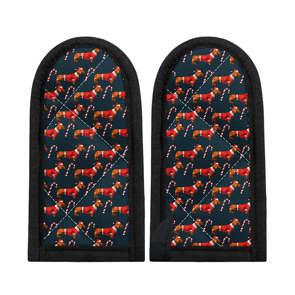 Xmas Dachshund Pattern Print Skillet Handle Cover
