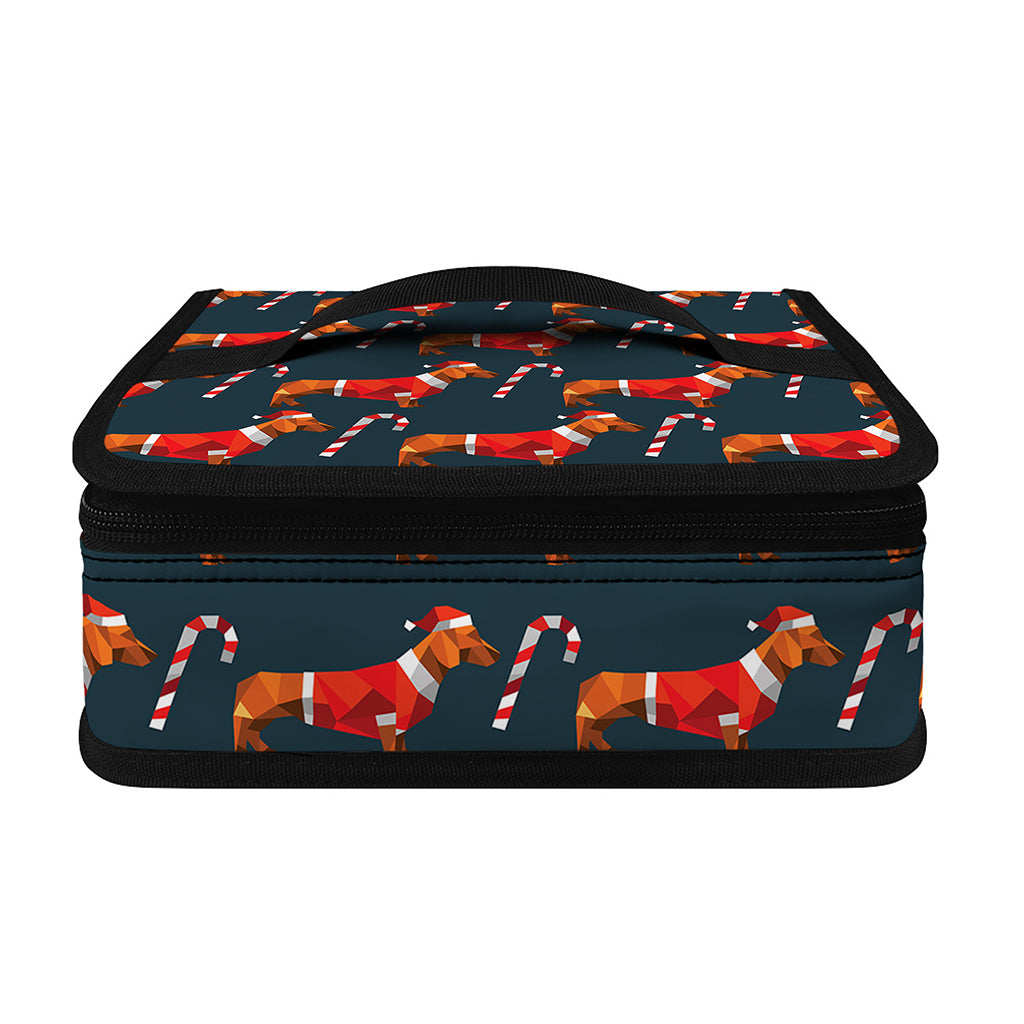 Xmas Dachshund Pattern Print Small Lunch Bag