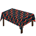 Xmas Dachshund Pattern Print Tablecloth