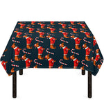 Xmas Dachshund Pattern Print Tablecloth