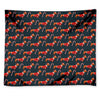 Xmas Dachshund Pattern Print Tapestry