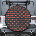 Xmas Dachshund Pattern Print Tire Cover