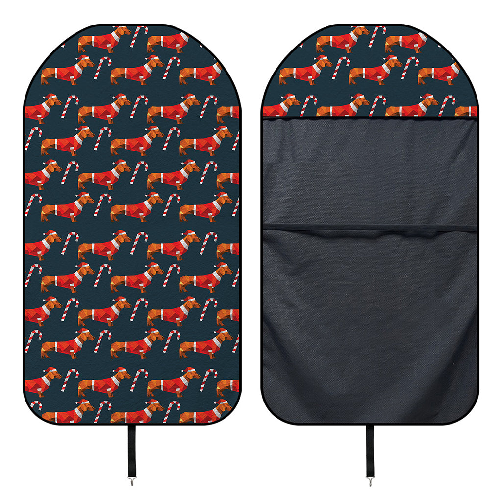 Xmas Dachshund Pattern Print Waterproof Car Seat Cover