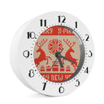 Xmas Deer Knitted Print Alarm Clock