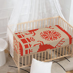 Xmas Deer Knitted Print Baby Crib Sheet