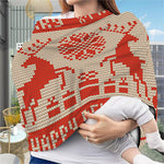 Xmas Deer Knitted Print Baby Seat Cover