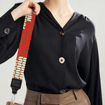 Xmas Deer Knitted Print Bag Strap