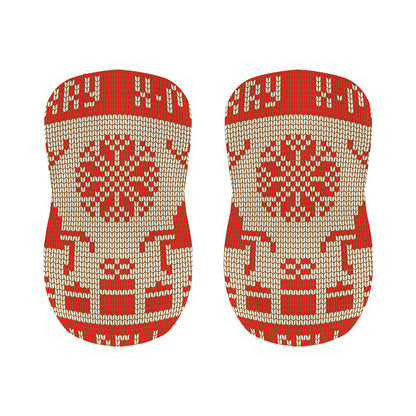 Xmas Deer Knitted Print Bar Stool Covers