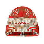Xmas Deer Knitted Print Beanie