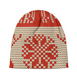 Xmas Deer Knitted Print Beanie