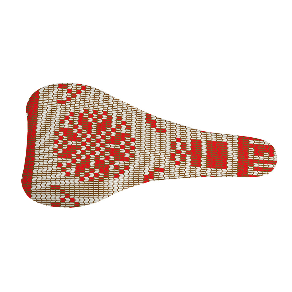 Xmas Deer Knitted Print Bicycle Seat Cover