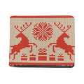 Xmas Deer Knitted Print Bifold Wallet