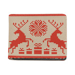 Xmas Deer Knitted Print Bifold Wallet