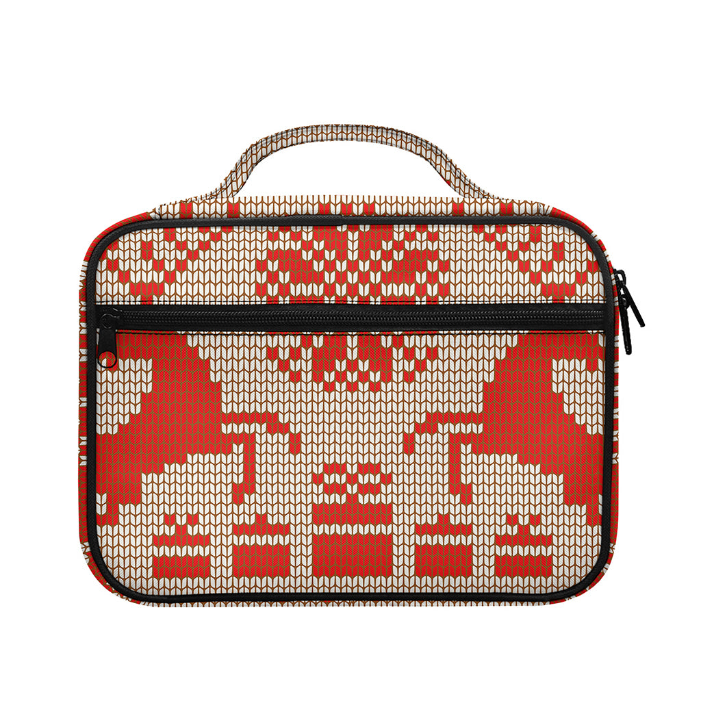 Xmas Deer Knitted Print Briefcase Bible Bag