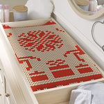 Xmas Deer Knitted Print Changing Pad Cover