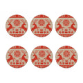 Xmas Deer Knitted Print Coaster Set