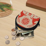 Xmas Deer Knitted Print Coin Purse