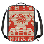 Xmas Deer Knitted Print Crossbody Lunch Bag