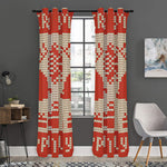 Xmas Deer Knitted Print Curtain