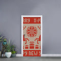 Xmas Deer Knitted Print Door Sticker