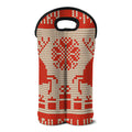 Xmas Deer Knitted Print Double Neoprene Wine Tote