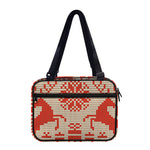 Xmas Deer Knitted Print Double Strap Bible Bag
