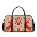 Xmas Deer Knitted Print Duffel Bag