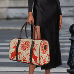 Xmas Deer Knitted Print Duffle Bag