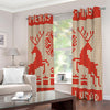 Xmas Deer Knitted Print Extra Wide Grommet Curtains