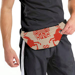 Xmas Deer Knitted Print Fanny Pack