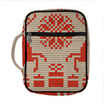 Xmas Deer Knitted Print Front Pocket Bible Bag
