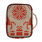 Xmas Deer Knitted Print Front Pocket Bible Bag