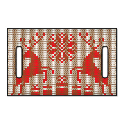 Xmas Deer Knitted Print Golf Cart Seat Cover