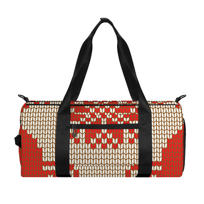 Xmas Deer Knitted Print Gym Bag